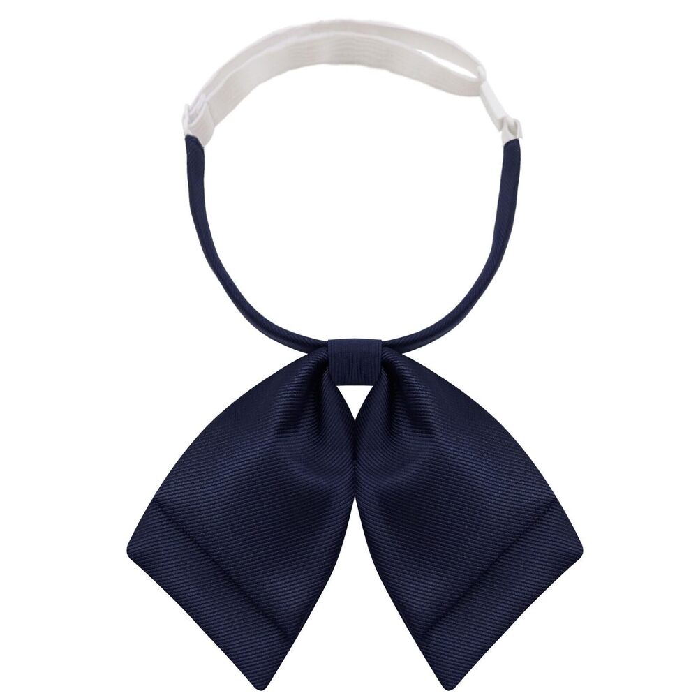 4038 Bow Tie Girl, Bow Tie Adjustable Pre-Tied Bowtie Solid Color Bowties